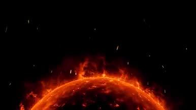 震撼火焰粒子星球10秒倒计时视频的预览图
